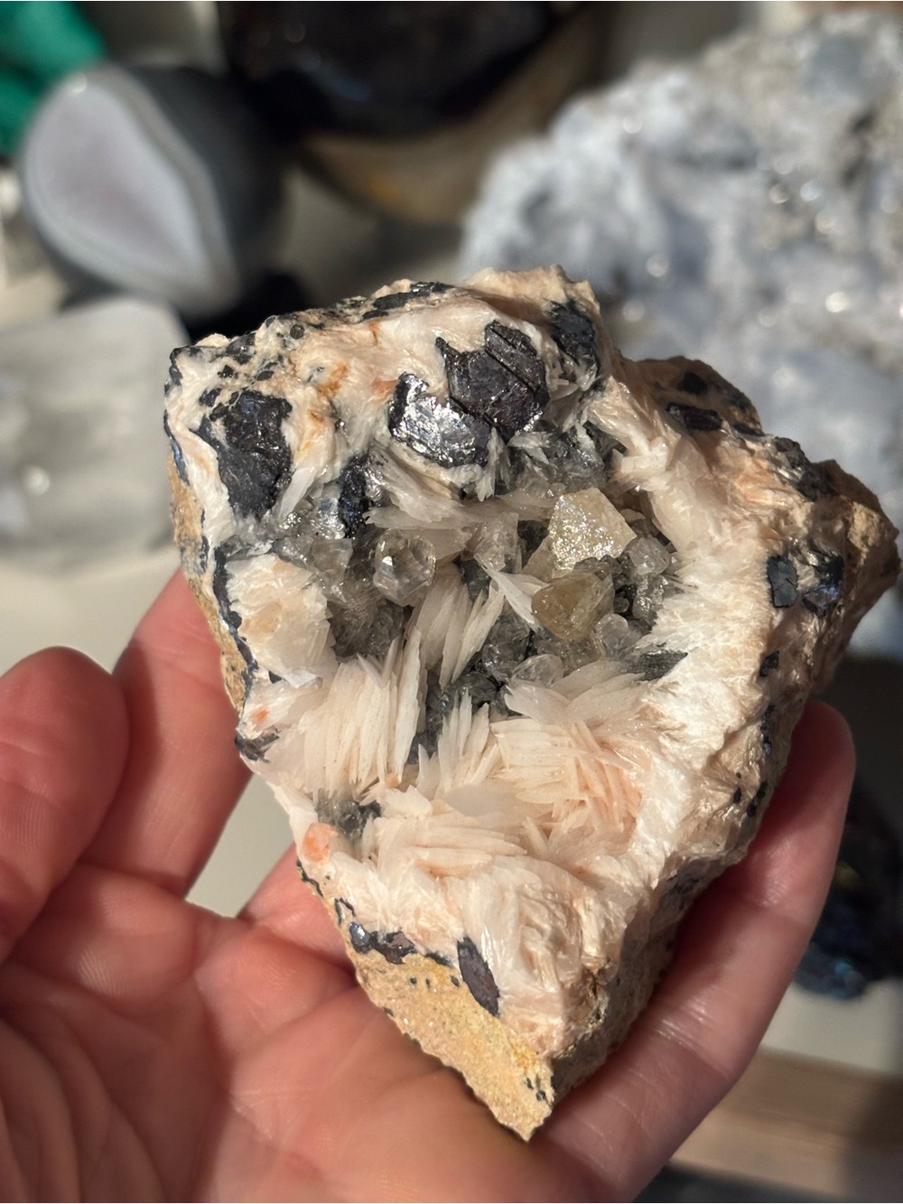 ⚡️ RARE! Barite, Fluorite & Galena Cluster Specimen | UV Reactive ⚡️